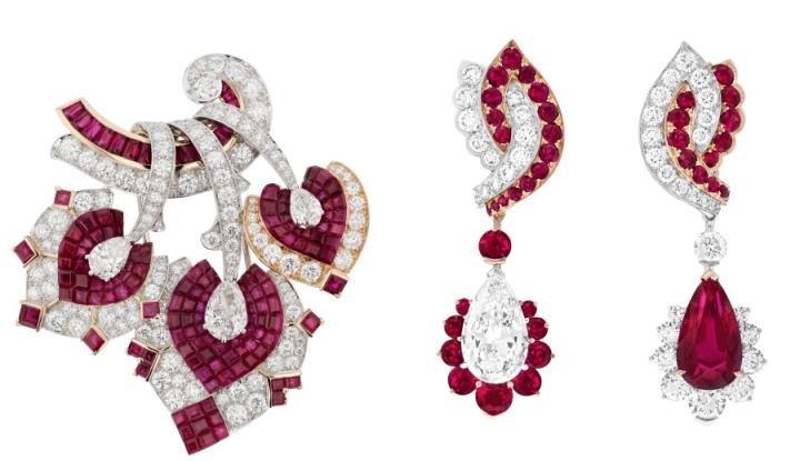 Amour sacré clip & Unisson earrings with detachable pendants