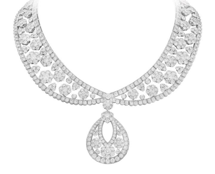 Snowflake collerette transformable necklace