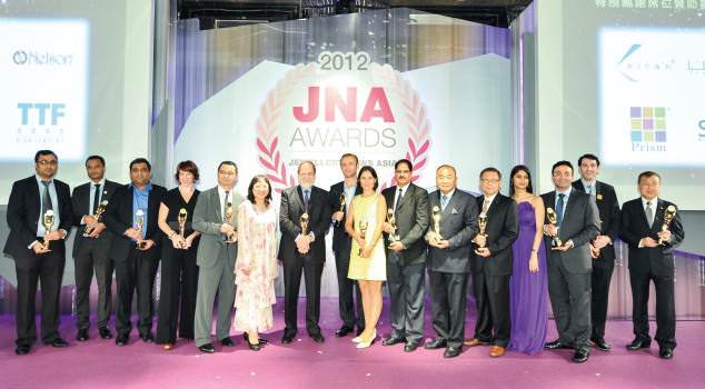 Honourees at the inaugural JNA Awards ceremony, with Letitia Chow, sixth from left.