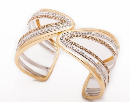 Champagne and white diamond bangle from Nature's Beauty Collection