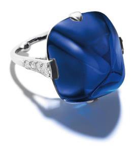 Belle Époque Kashmir sapphire and diamond ring of 30.14 carats (,500,000-5,500,000)