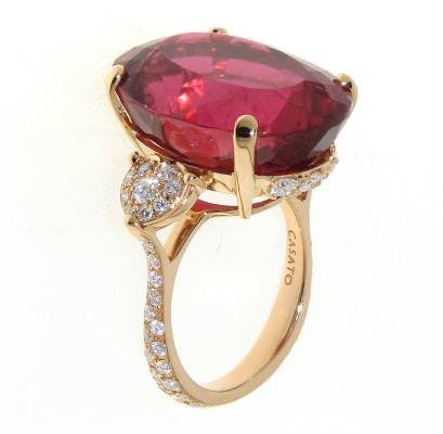 Ruby and diamond ring by Casato. 