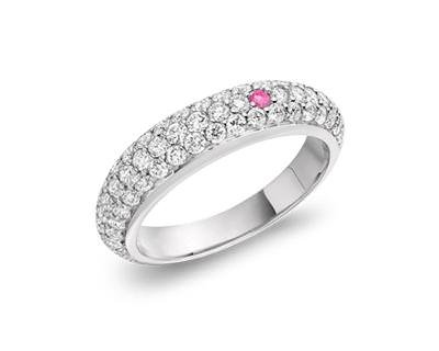Calendar Quarter Ring: Three months of the year in one diamond ring, with a special diamond to represent a special day.