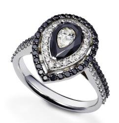 White and black diamond ring from the Fusion collection by Annomis.