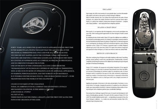 Telephony - BASELWORLD 2010 SPECIAL: Celsius X VI II Combining Haute Horlogerie and Mobile Telephony