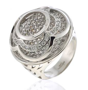  “Panot” Ring – Barcelona Collection white gold and 128 diamonds of brilliant cut. 
