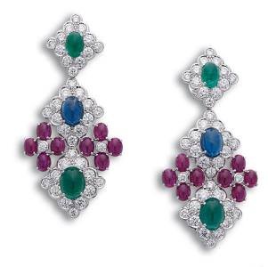 Gemstone and silver earrings by Beauty Gems.