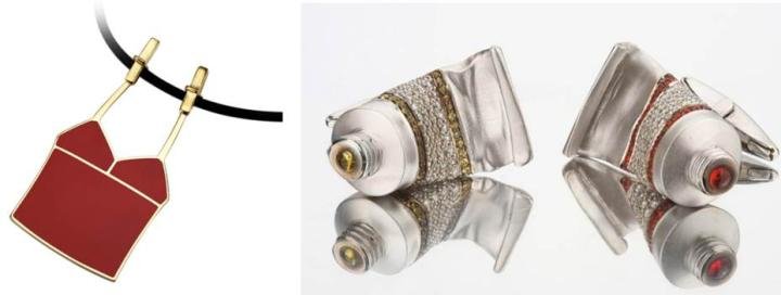 Underwear Top pendant & Stationery cufflinks tubes