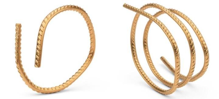 Rebar in Gold - Bracelets