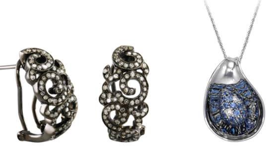 Earrings by Vida (Hong Kong) & Pendant by Aaron Shum (Hong Kong)