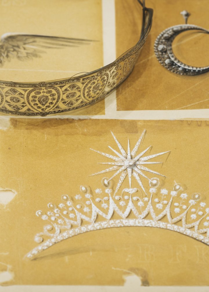 The archives, which extend over four centuries, include treasures such as these gouache renderings