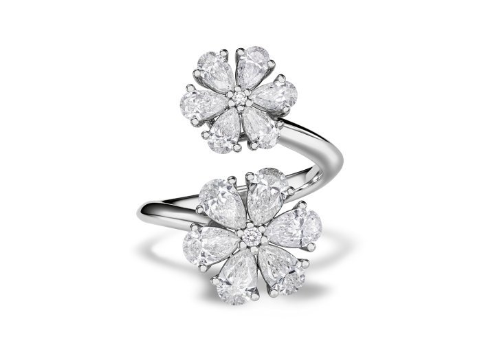 L'Heure du Diamant “Toi et Moi” ring in ethical 18k white gold and diamonds 