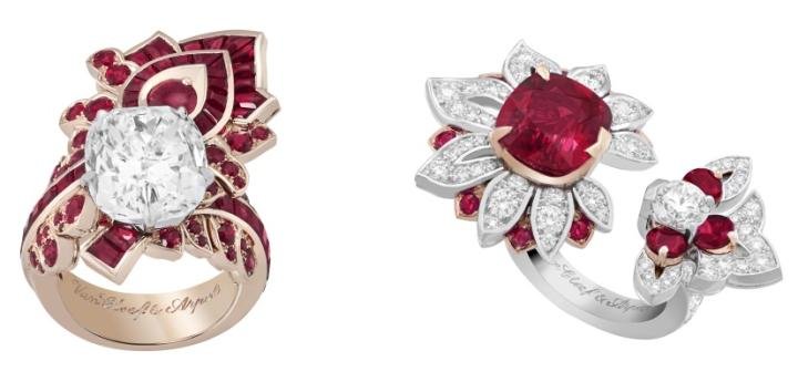 Feuille de Rubis ring & Kolam Between the Finger Ring