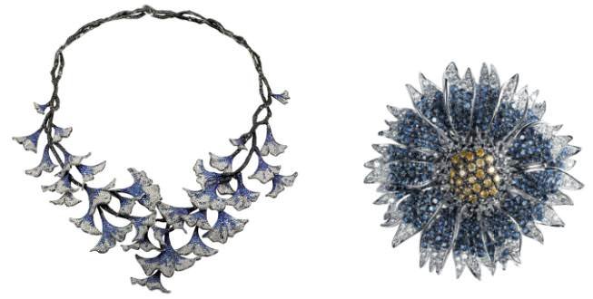 Necklace by MVee (Hong Kong) & Brooch By Sabina Lee for Green G (Hong Kong)