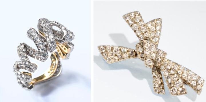Mais c'est l'hiver Mon Amour Ring & Maybe Knot Brooch 
