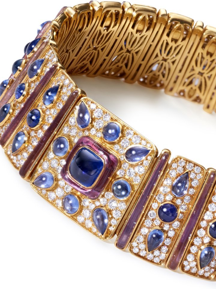 Marina B sapphire amethyst and diamond demi-parure byzance, circa_1978