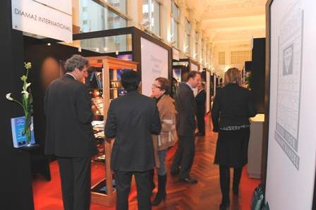 The Diamaz exhibition booth at an earlier edition of the Antwerp Diamond Trade Fair 