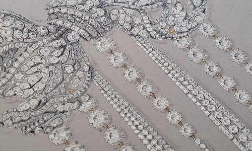 Part of the Louvre heist, Empress Eugénie's bodice brooch reborn in gouache