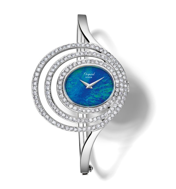 1973 - Ladies' wristwatch, white gold, opal dial, 153 diamonds.