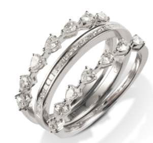 “Passion” diamond bridal rings in 18K gold 
