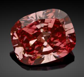 Spectacular red diamond, weighing just under a carat, by Antwerp Cut.